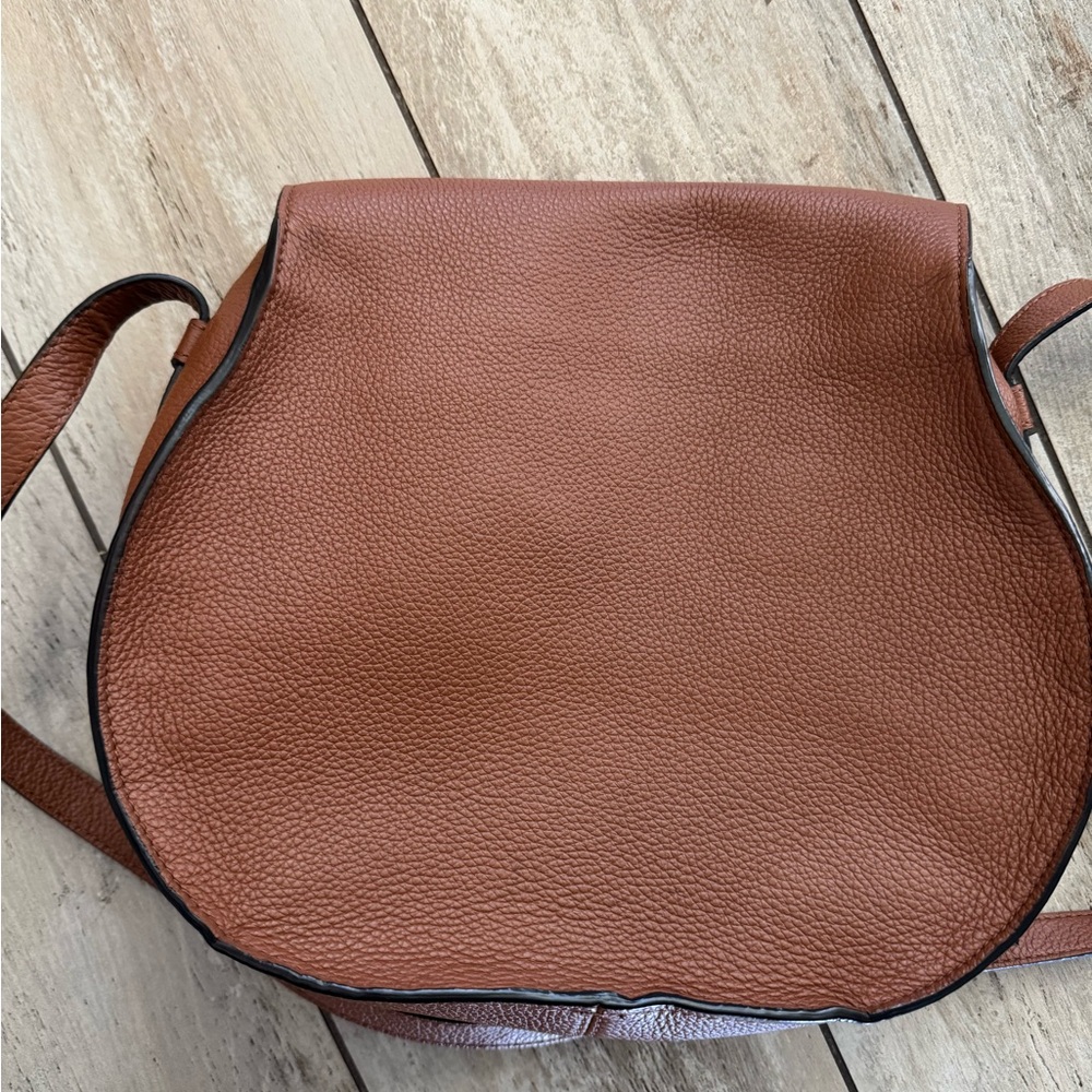 Chloe Marcie Saddle Bag in Grained Leather - Picture 10 of 14